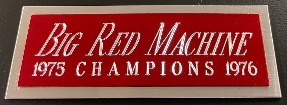 BIG RED MACHINE REDS NAMEPLATE FOR AUTOGRAPHED Signed Baseball Display CUBE CASE