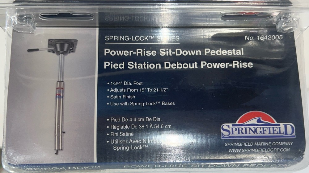 Springfield Spring-Lock™ Power-Rise Adjustable Sit-Down Post - Stainless Stee...