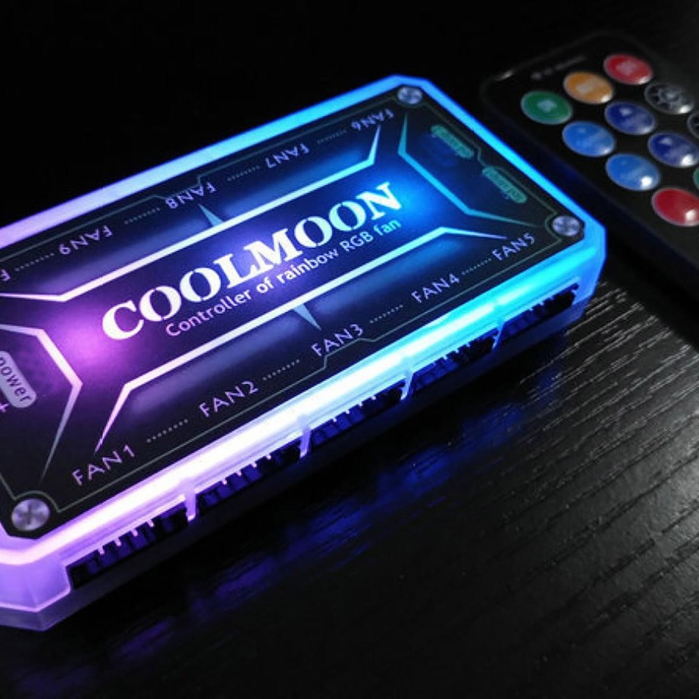 RGB Fan Controller Remote Control Computer Case 12V PC Cooling Chassis Fan Hub M