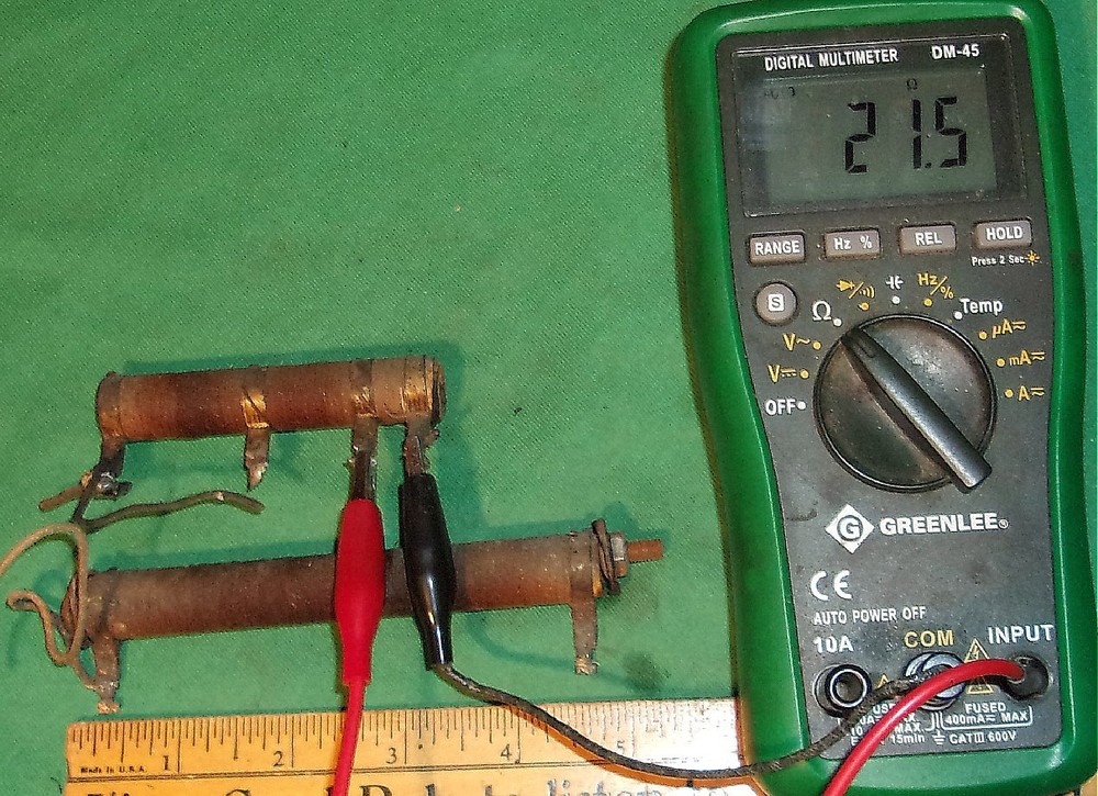 (2) Philco Model 16 Wirewound Resistors (1934)
