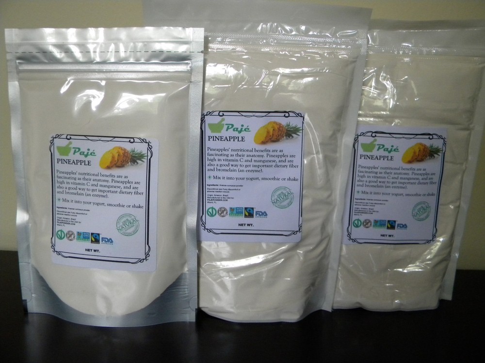 Pineapple fruit powder 16oz 1lb PAJE Immune system support, Bone strength