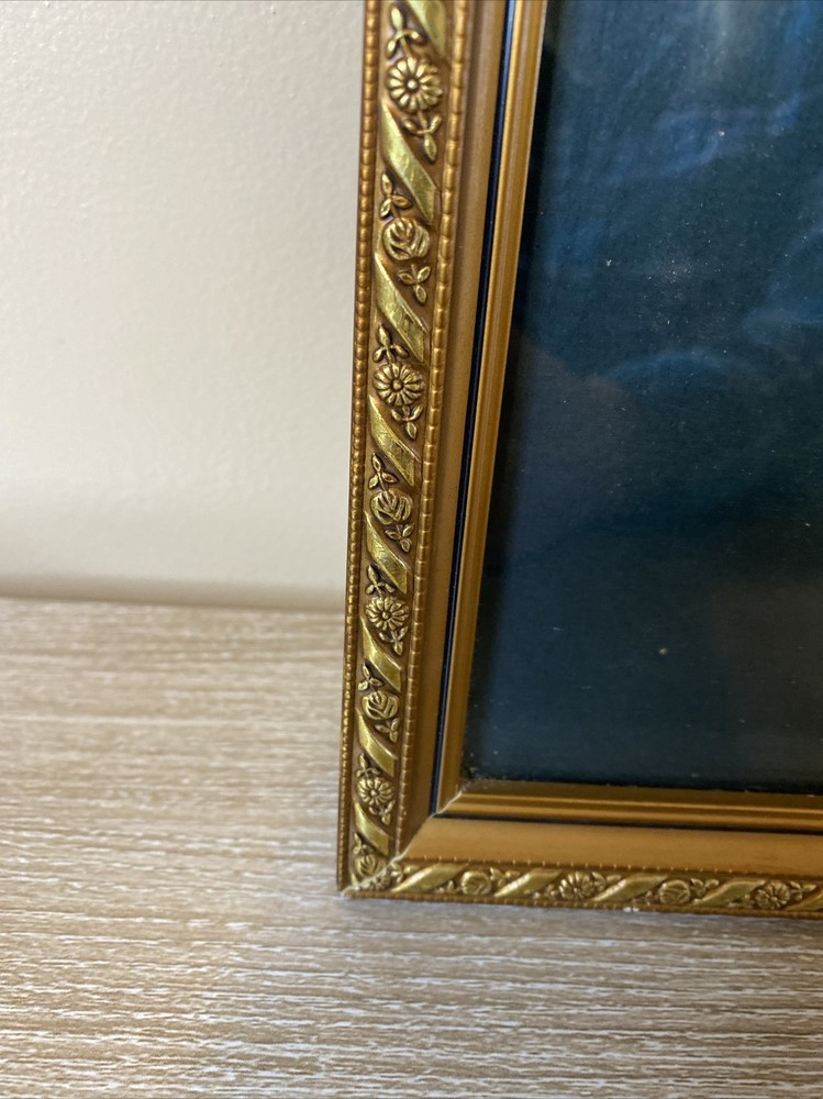 21” X 17” Framed Cottages And River Needlepoint Beautiful