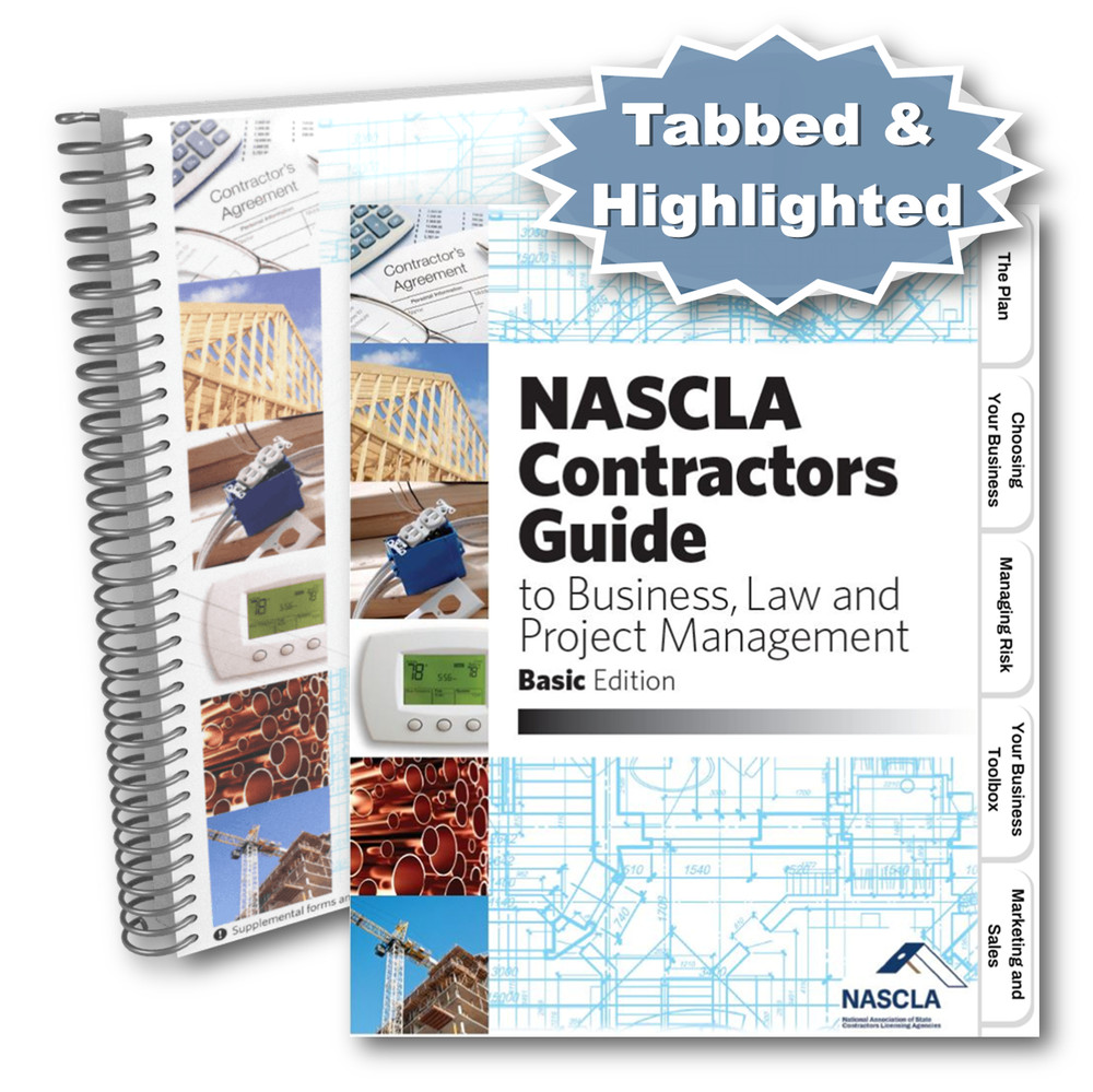 Professionally Highlighted & Tabbed NASCLA Basic 14th Edition Spiralbound