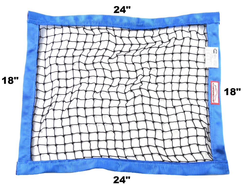 RACERDIRECT SFI 27.1 RECTANGLE STRING WINDOW NET 24" X 18" BLUE