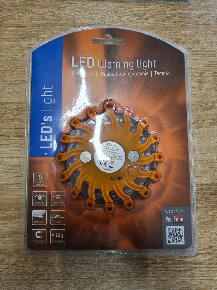LED Magnetic Warning Light - 9 light modes