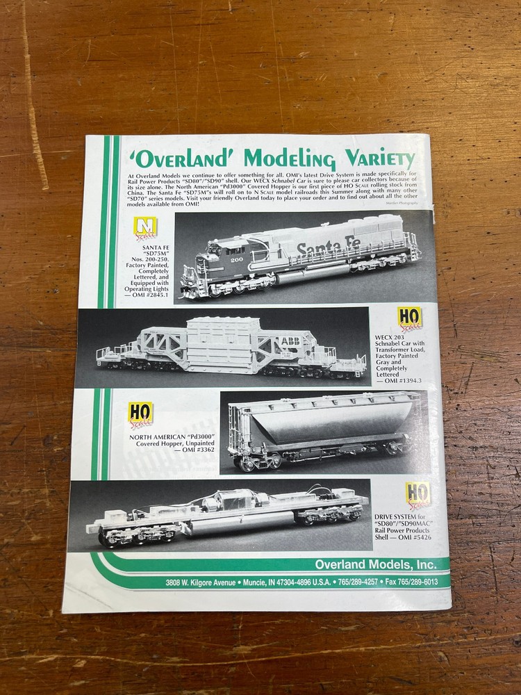 Railmodel Journal ~ August 1998 ~ Volume 10, No. 3 ~ Modeling from the Prototype