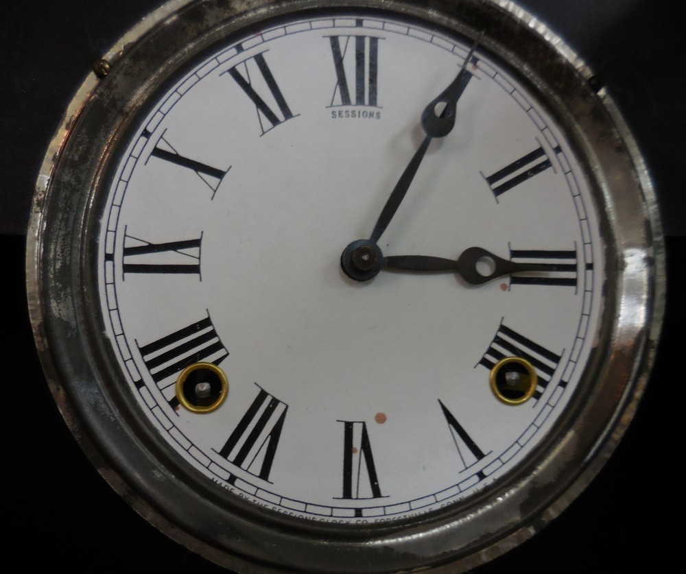 ANTIQUE SESSIONS REGULATOR OAK "FRANK LLOYD WRIGHT ERA" 8 DAY T/S WALL CLOCK