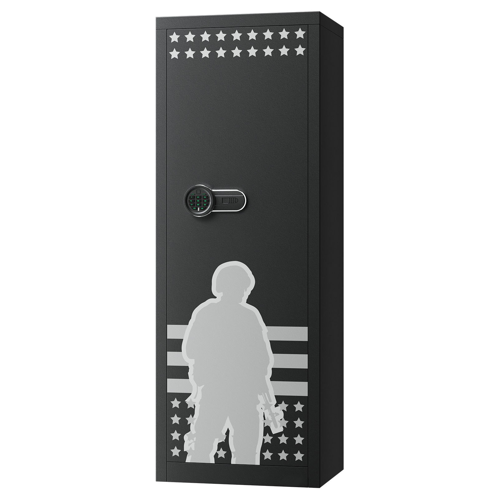 Uimoso 10-12 Gun Safe Long Gun Cabinet for Rifles & Pistols Key & Password Lock