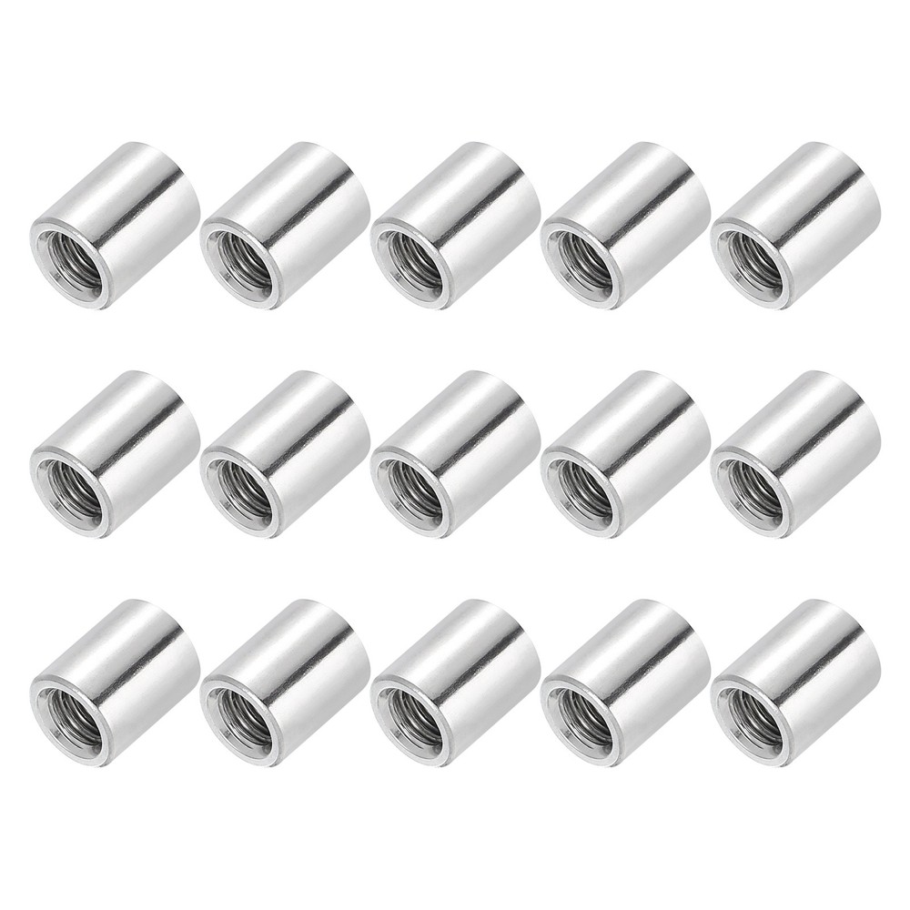 15 Pcs M5x0.8mm Pitch 5mm/0.2" 304 Stainless Steel Coupling Nut
