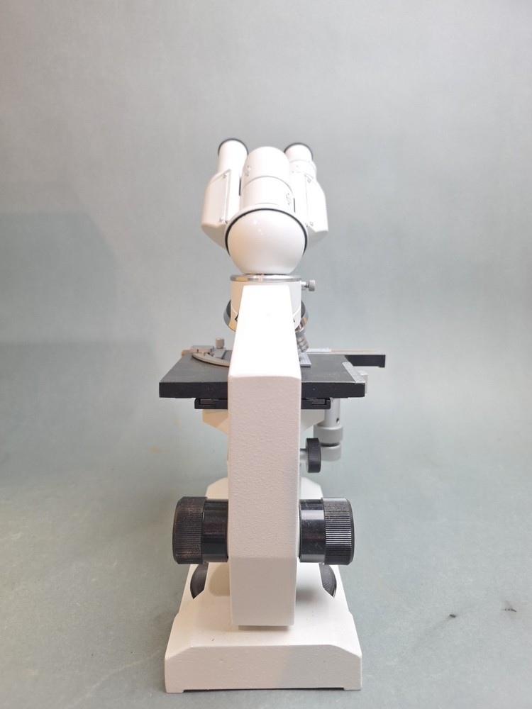 Comcon Binocular Microscope N960236 In Wooden Case 4 Objectives