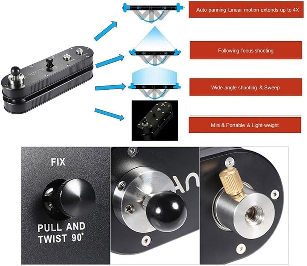 Andoer Camera Slider "Wing", Glidearm for Panning and Linear Motion