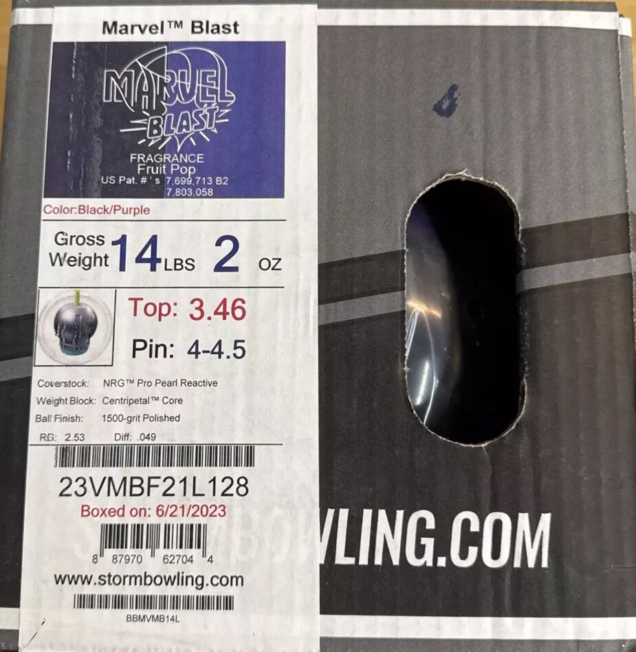 14lb Storm Marvel Blast Bowling Ball NIB!
