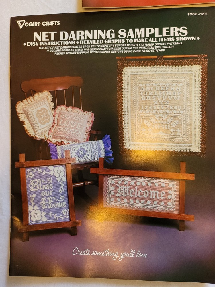 Introducing Net Darning-Net Darning Samplers-Net Darning Country Style Booklets
