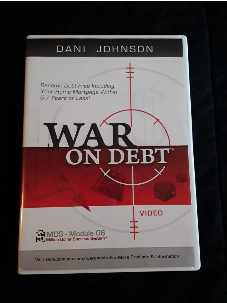 Dani Johnson WAR ON DEBT SET Home Study Program DVDs WORKBOOK 
