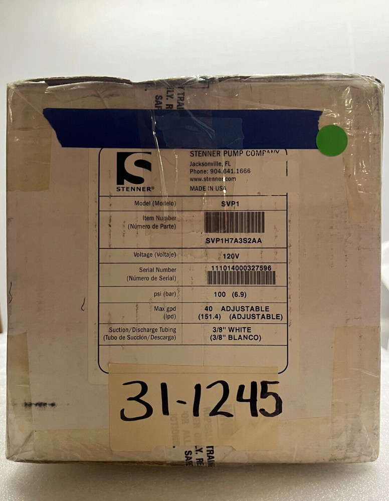 New Stenner SVP1H7A3S2AA Variable Speed Peristaltic Pump