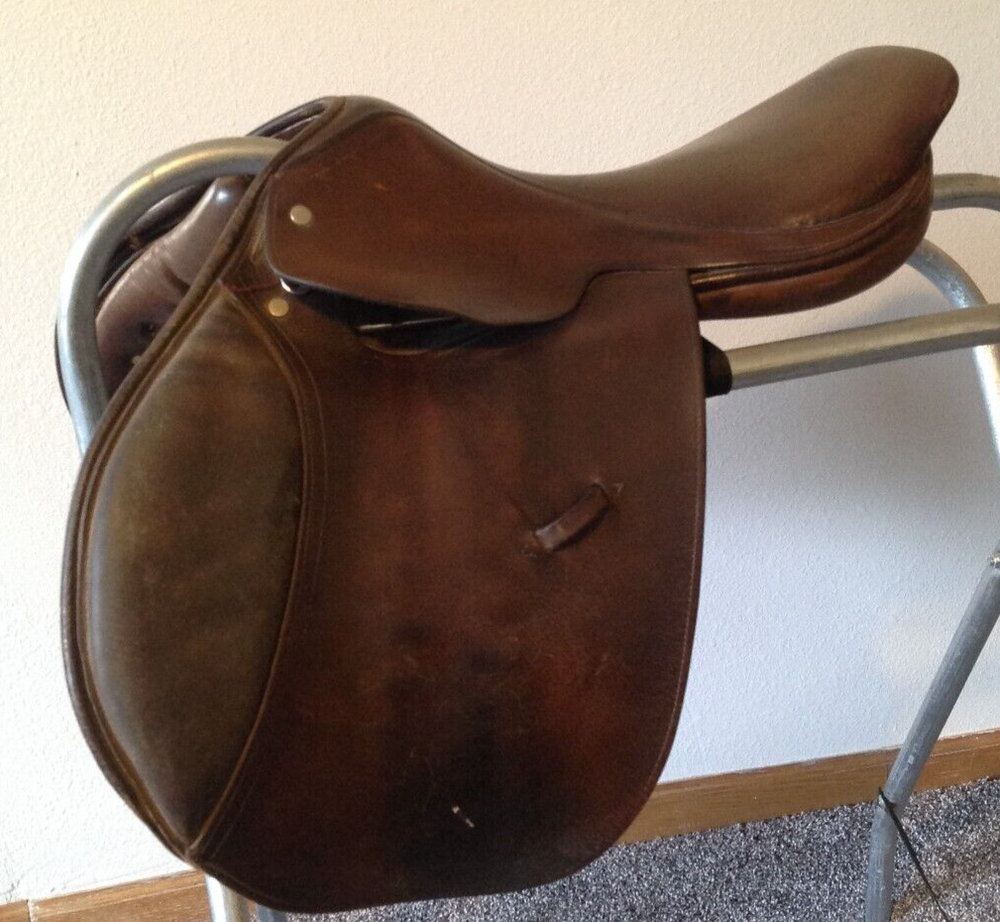 Brown 16 inch Jumping Saddle - Square Back