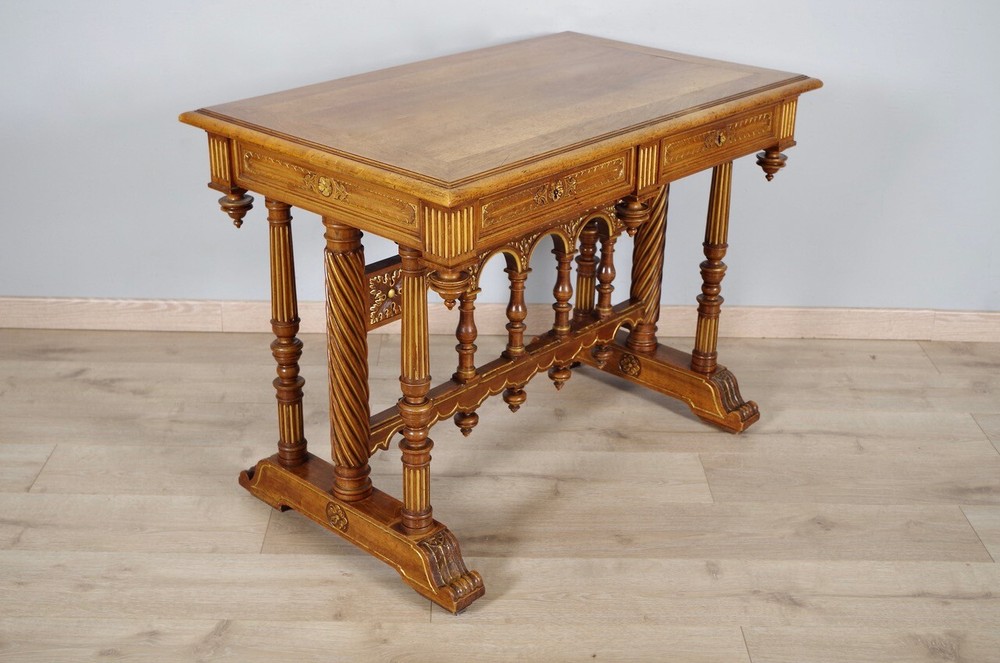 Dufin Signed Renaissance Style Desk
