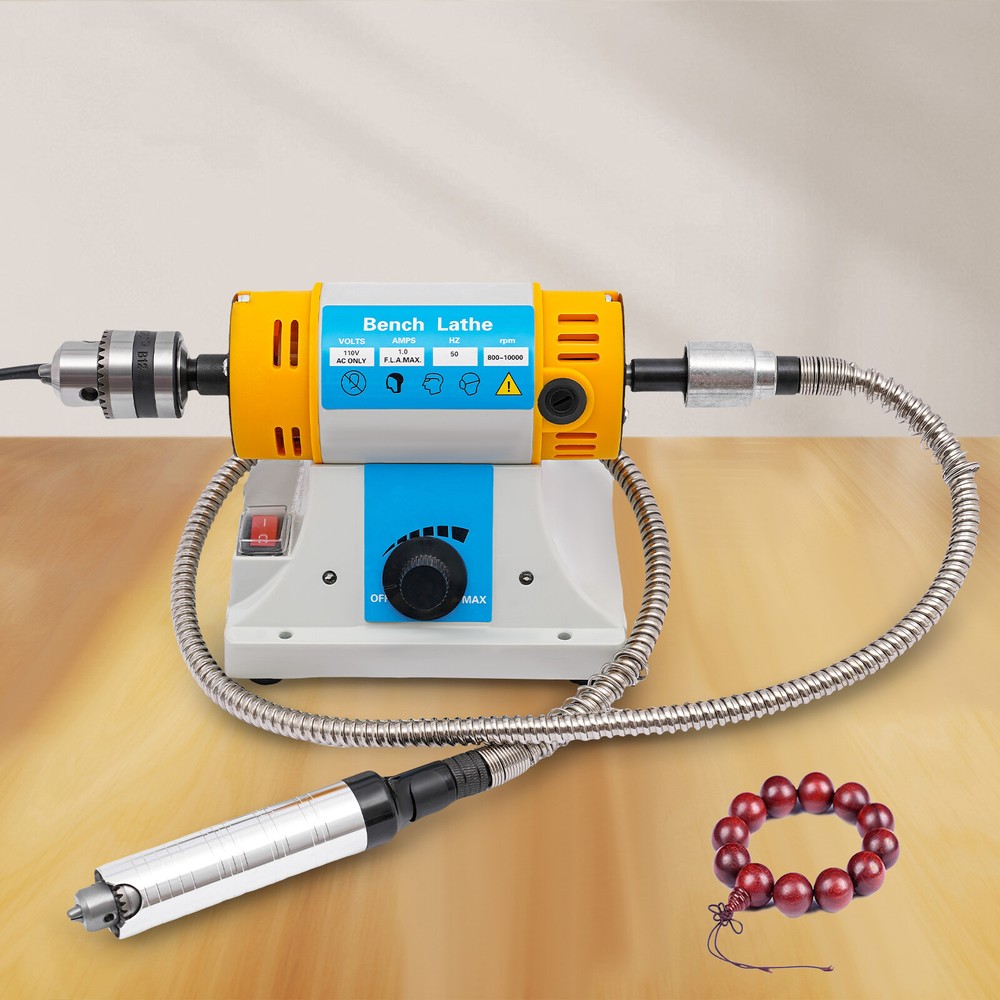 320W Jewelry Polisher Adjustable Variable Speed Grinder Bench Buffer Polisher