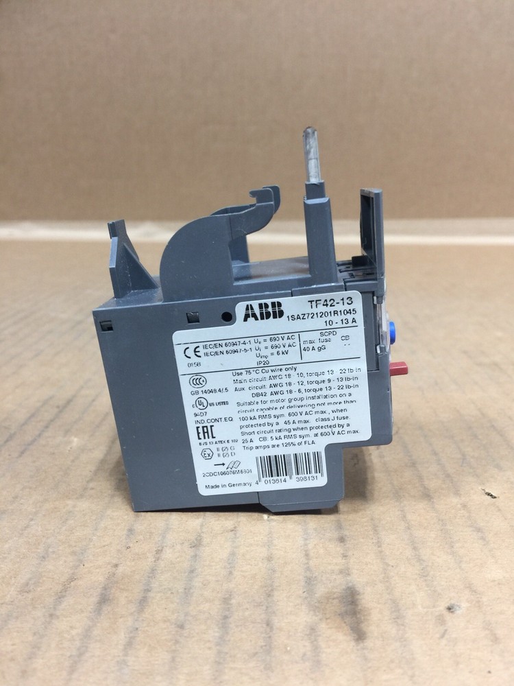 NEW ABB TF42-13 THERMAL OVERLOAD RELAY ONE NEW