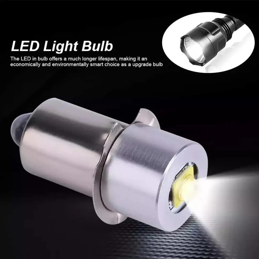 LED Flashlight Bulb Replacement E10 BA9S P13.5S 3V-12V White Upgrade Torch Light