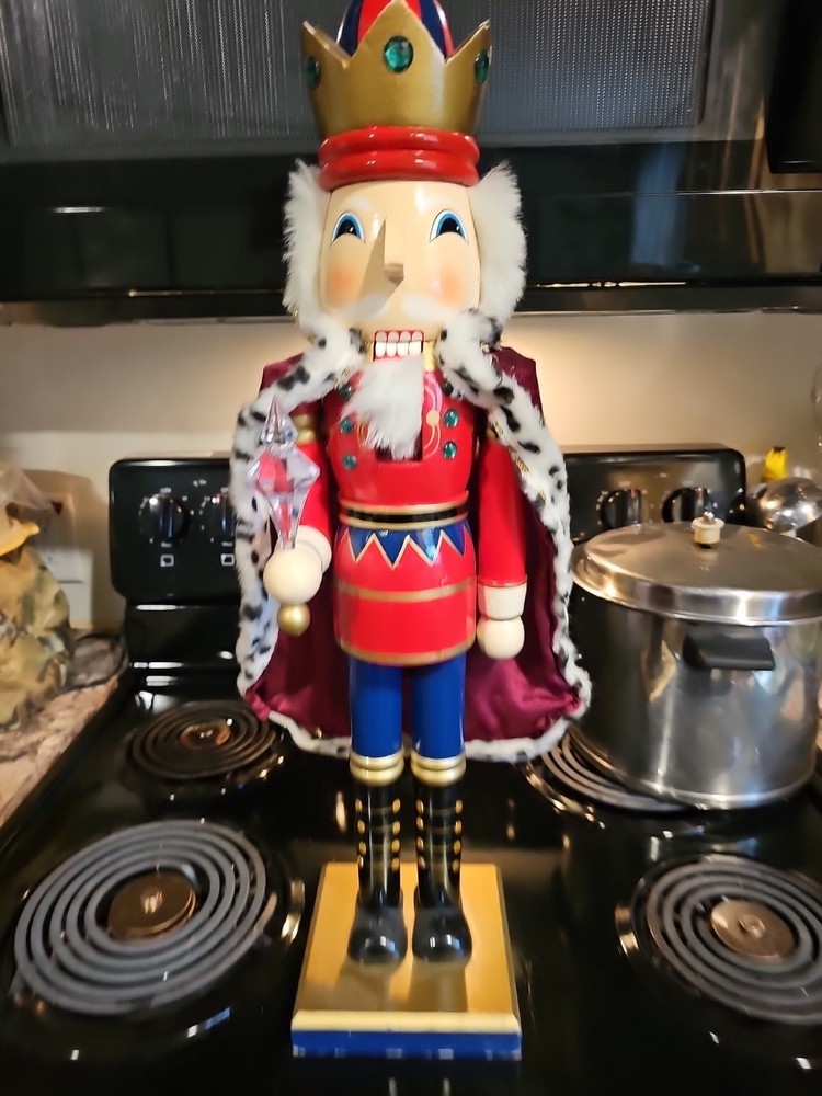 24 inch tall nutcracker With Cape.