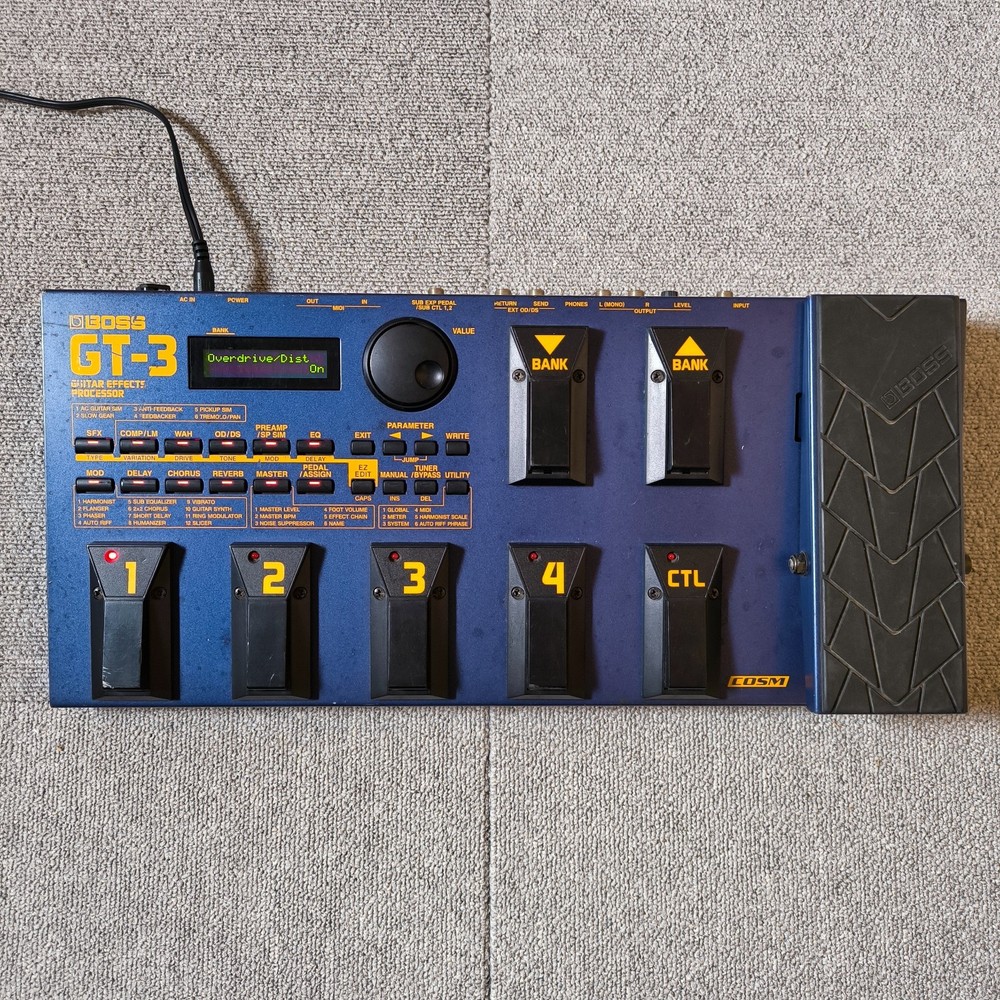 BOSS GT-3 Guitar Effects Processor Multiple Effects Pedal w/ AC Adapter From JP
