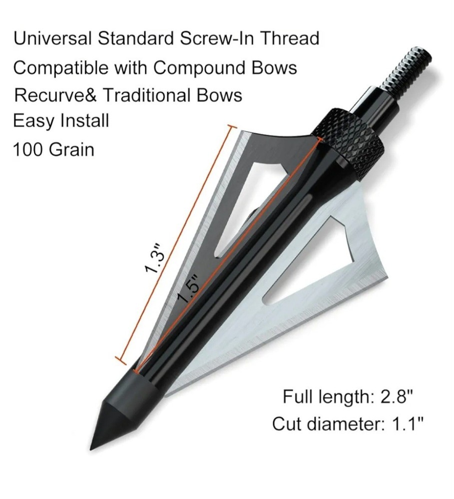 Thunderhead 100 grain broadhead 3 pack!!!62% OFF!!!!