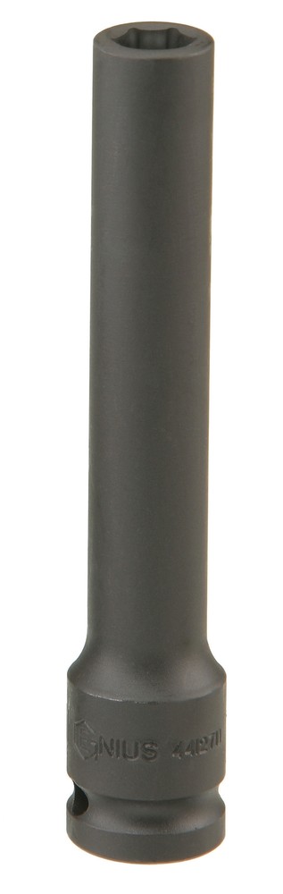 Genius Tools 1/2" Dr. 11mm Extra-Deep Impact Socket (CR-Mo) - 4412711