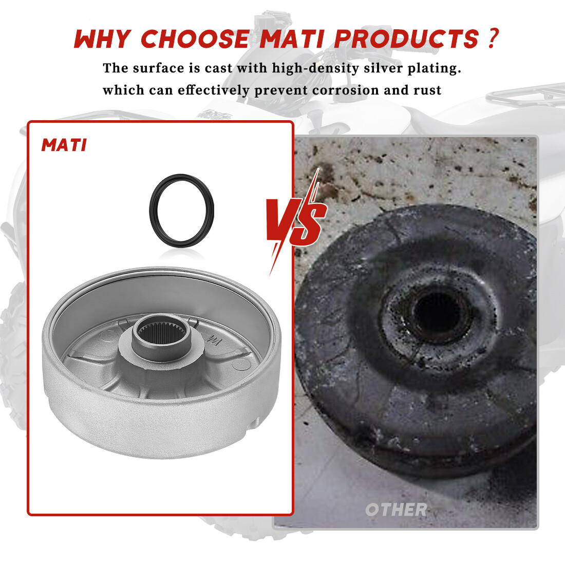 Rear Brake Drum Hub for Honda Rancher 420 TRX420FE/FM/FPE/FPM/TE/TM 2007-2013