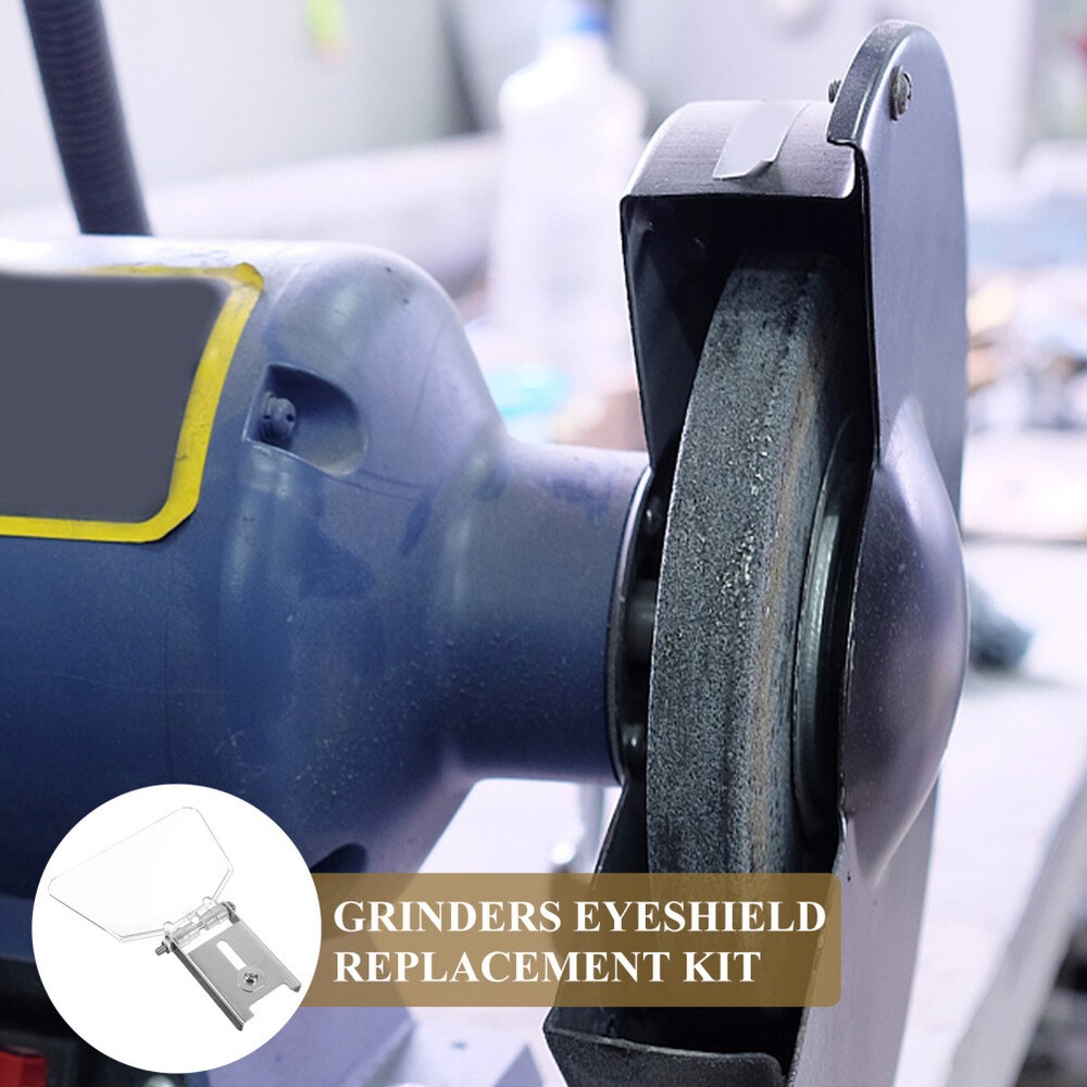 2PCS Bench Eye Eye Shield Replacement Stainless Steel Grinders Eyeshield Kit 。