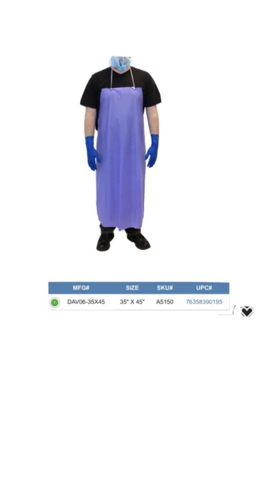 saftey zone blue vinyl apron