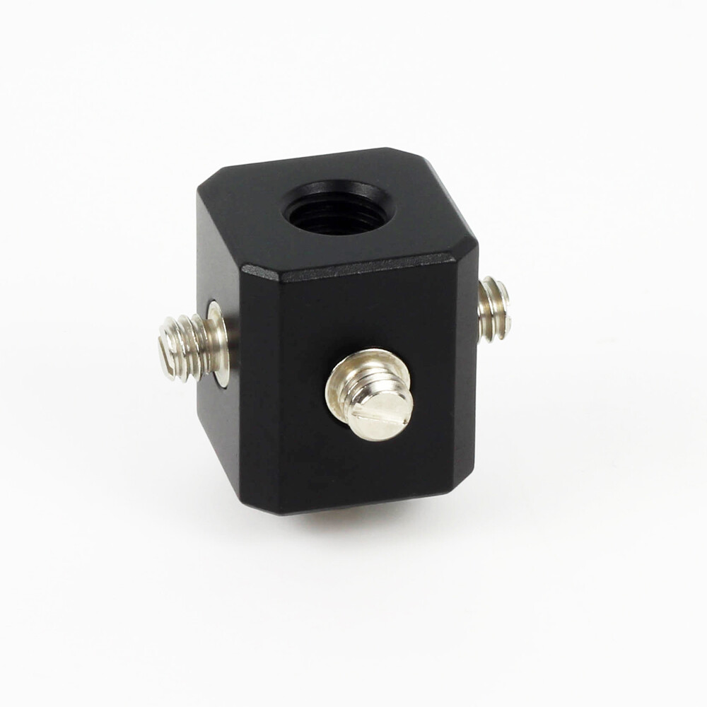1/4" Bracket Cubic Mount Cube fr Tripod Camera Rig Cage LED Light Bouncer DIY