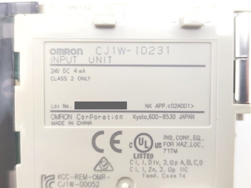 OMRON CJ1W-ID231 PLC DC Input Module USED