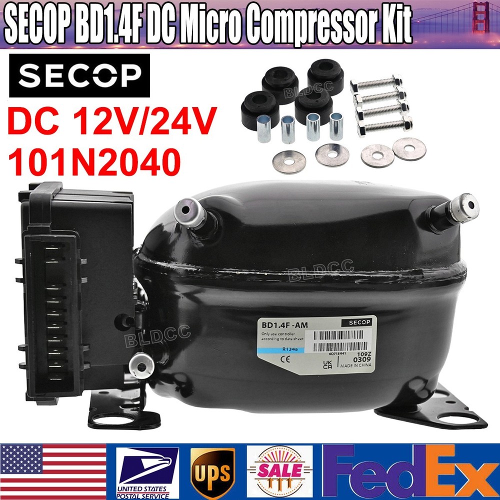 SECOP BD1.4F Compressor + 101N2040 Controller for Refrigerator and Freezer Parts