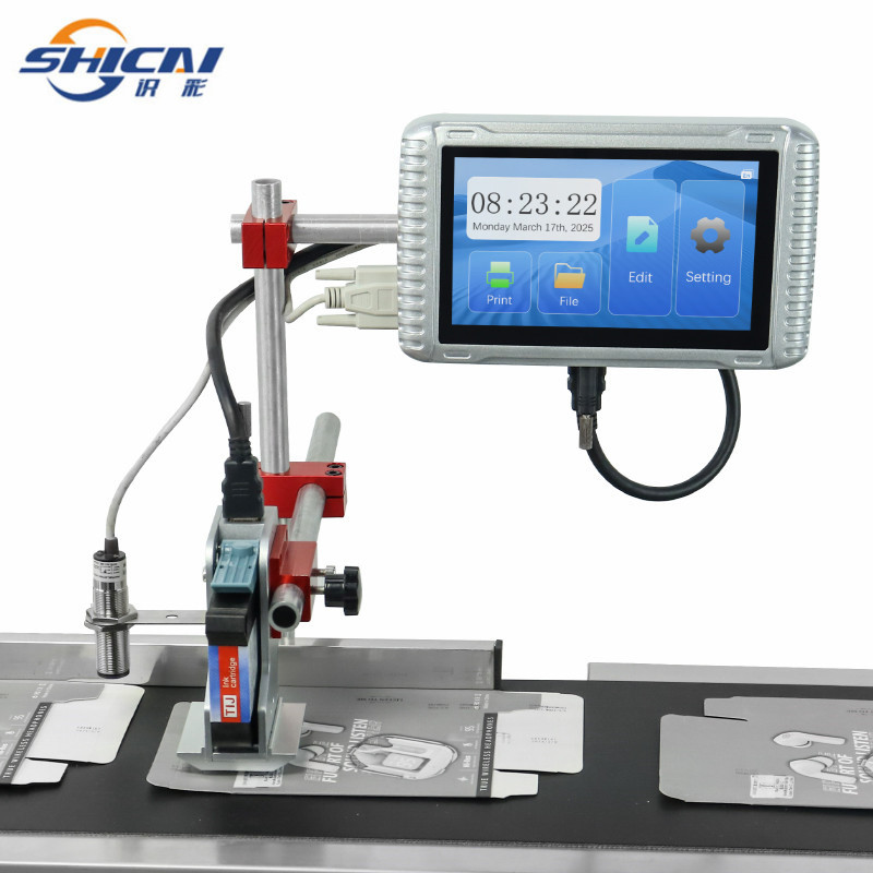 Automatic inkjet printer without conveyor printing expiration date