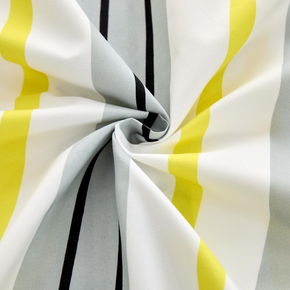 Queen Size Bed Sheets Set Deep Pockets - 6PC Striped Ultra Soft Microfiber Be...