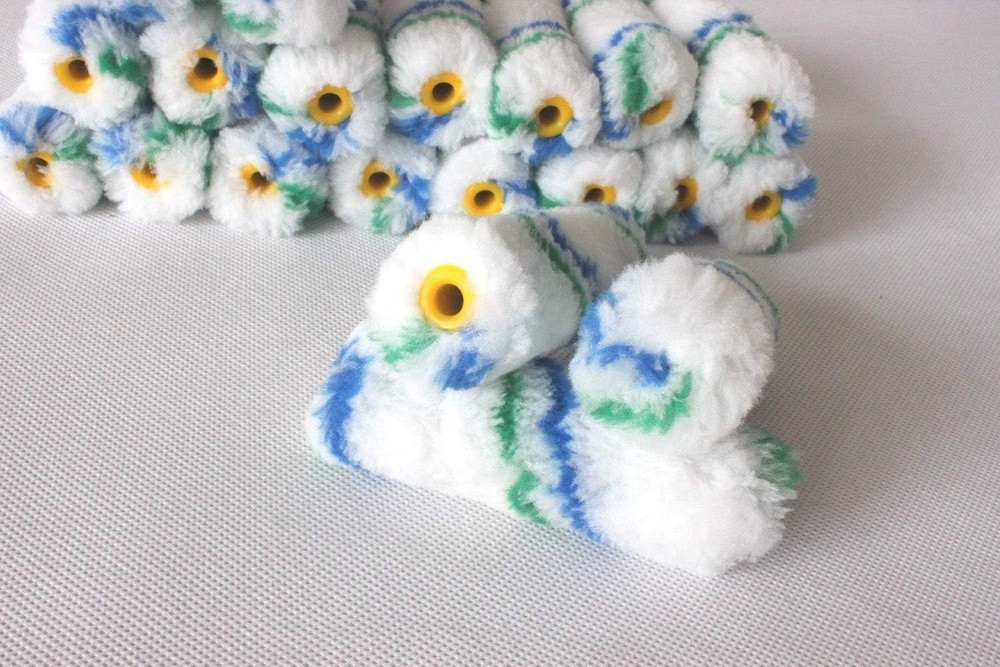 60 Piece Mini Rollers Covers Paint Tools 4 Inch 1/2" Nap 4" Roller