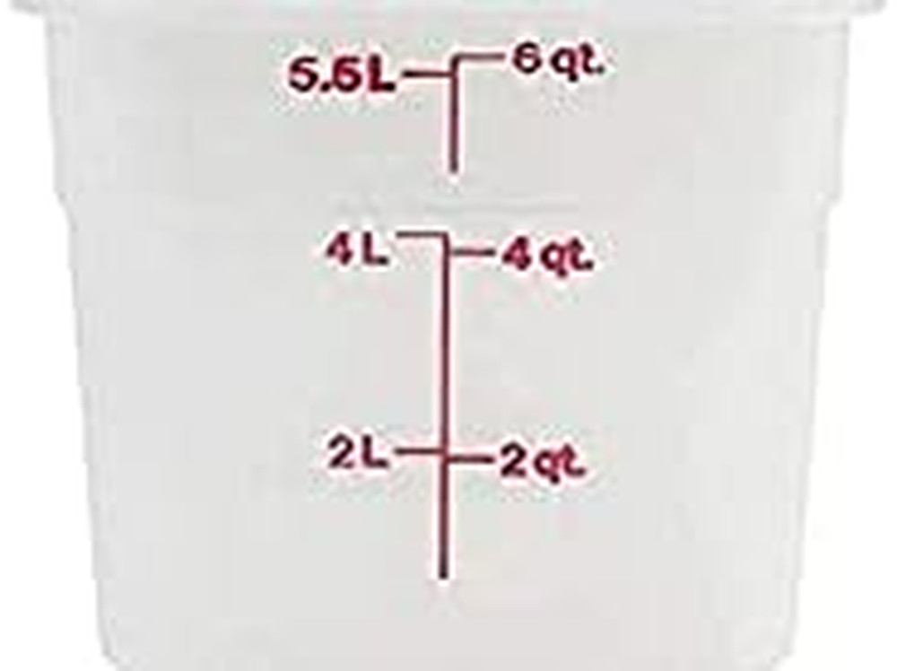 6SFSPP190 Translucent Food Container with Lid, 6-Quart