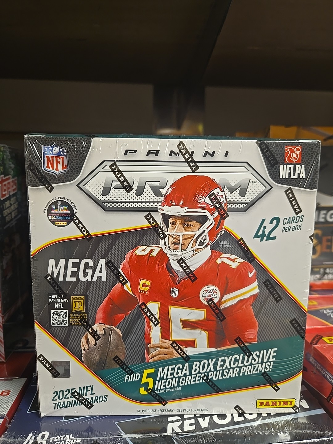 2025 Panini Prizm Football Mega Box FACTORY SEALED Neon Green Pulsar 1 Mem Avg
