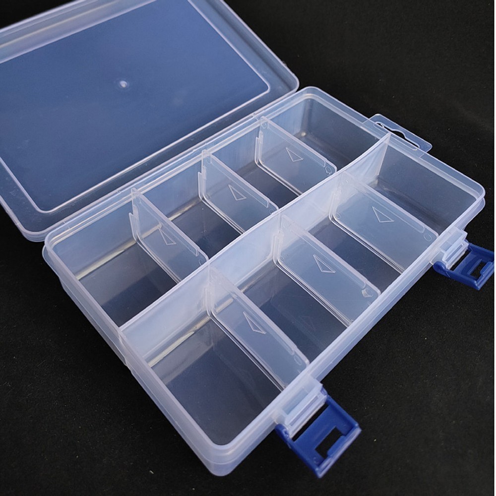 8 Adjustable Grids Compartment Storage Box Plastic Screw Holder Organizer