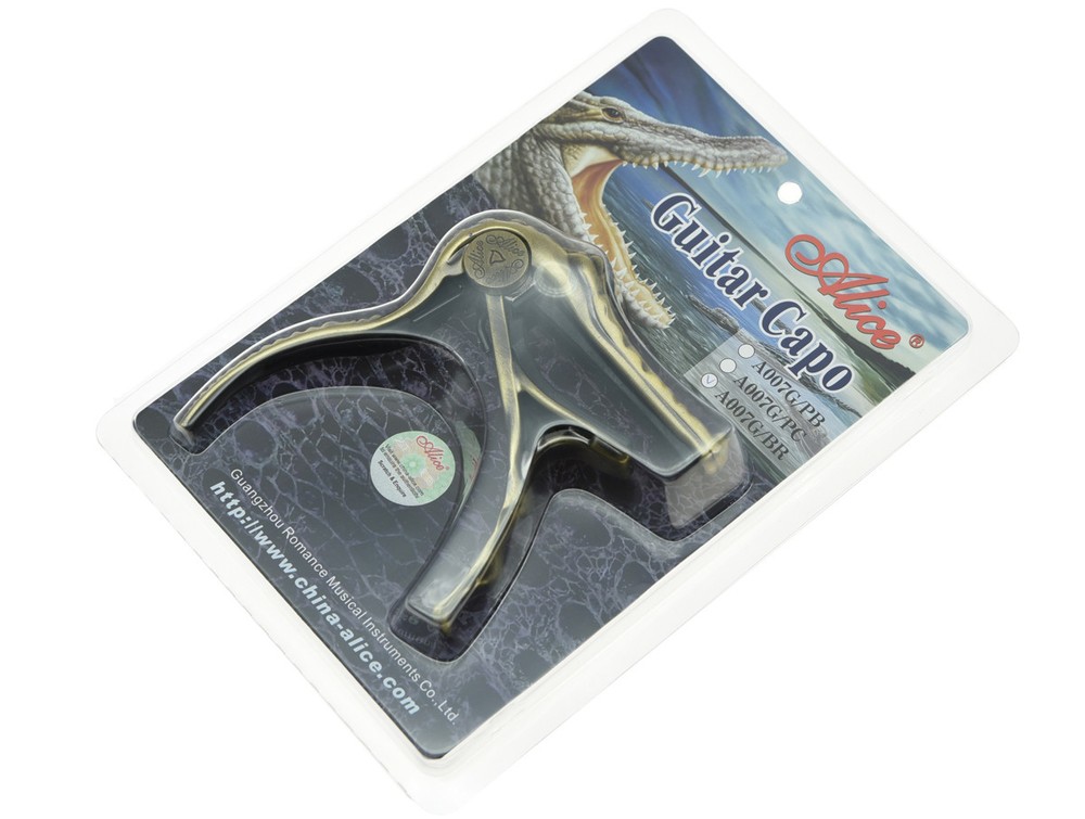 Bronze Guitar Capo Crocodile Shape Guitar Quick Release Trigger Key Clamp