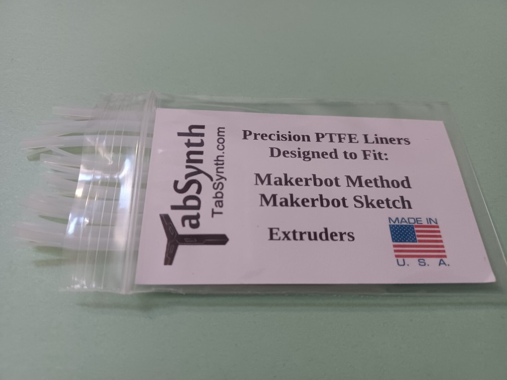 Teflon Guide Tubes or Makerbot Method Extruders (10 Pack)