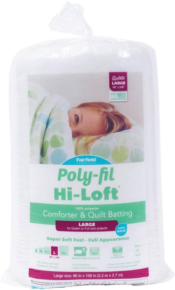 Polyester Quilt Batting 90x108 Inch High Loft Comforter Fill