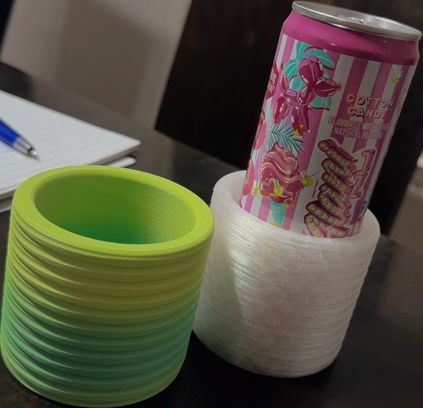 3d printed Slim can cup holder adapter