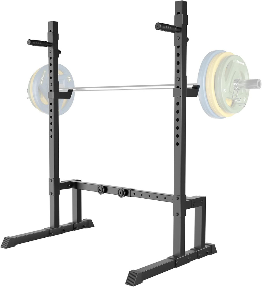 Uboway Barbell Rack Squat Stand Adjustable Bench Press Rack 550LBS Max Load Mult
