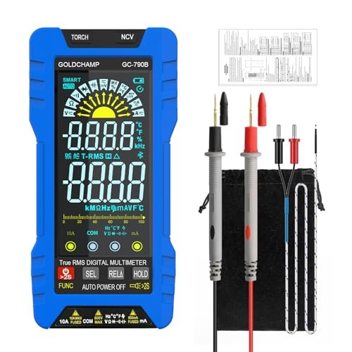 Digital Multimeter TRMS 6000 Counts, Auto-Ranging Voltmeter with NCV, Measures