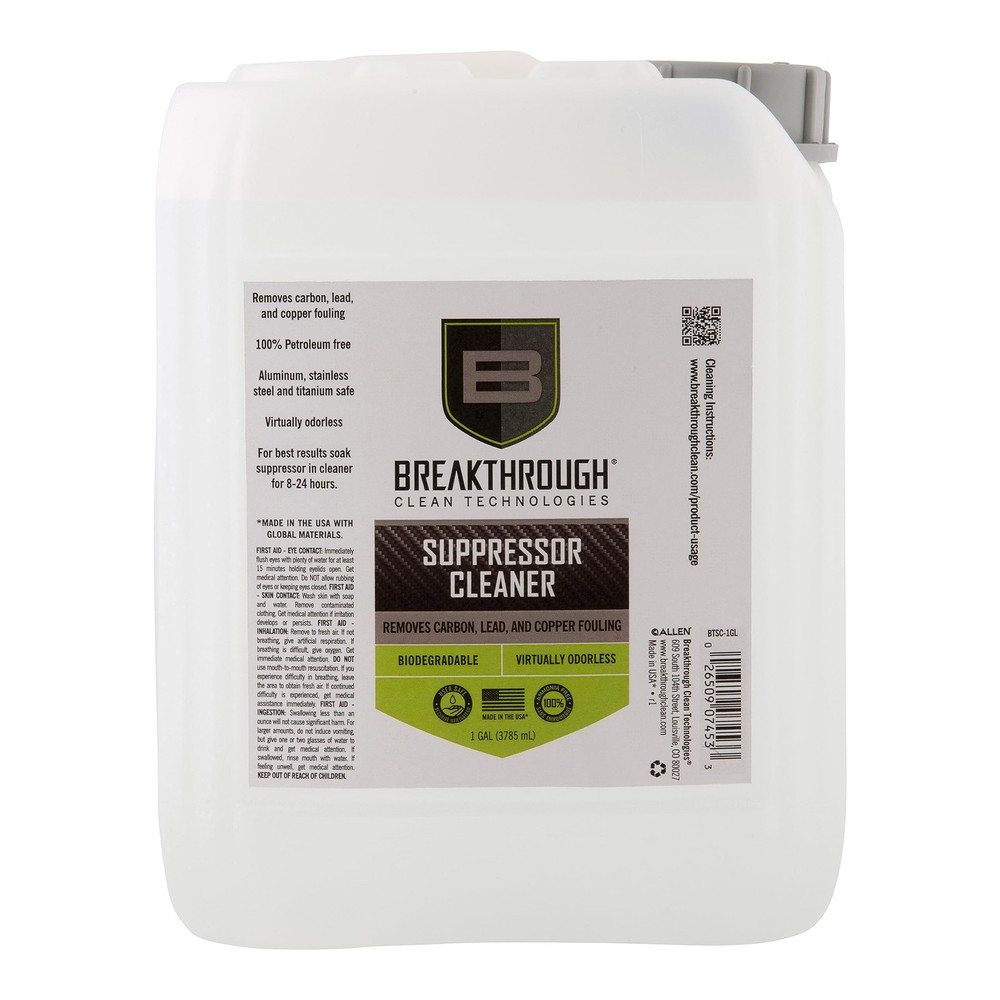 Breakthrough Clean Technologies Suppressor Cleaner 1 Gallon Clear