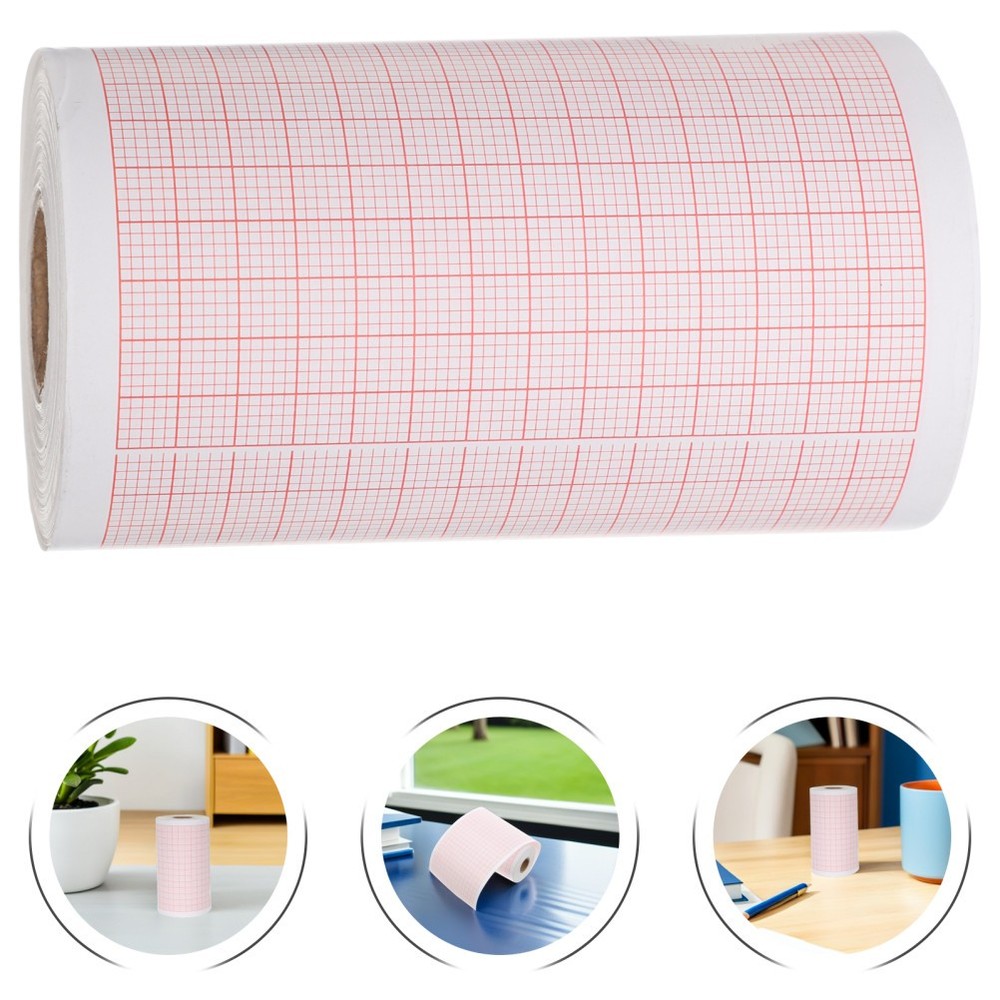 2 Rolls Blank Graph Sheets: Paper Refill For Chart - Blank