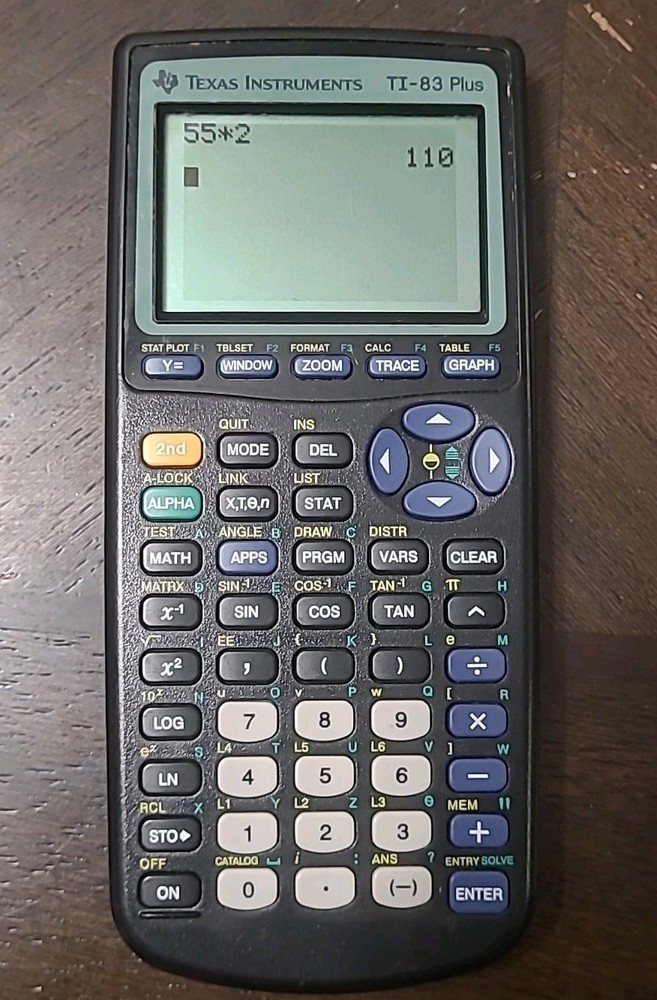 Texas Instruments TI-83 Plus Graphing Calculator Black School TESTED & WORKING