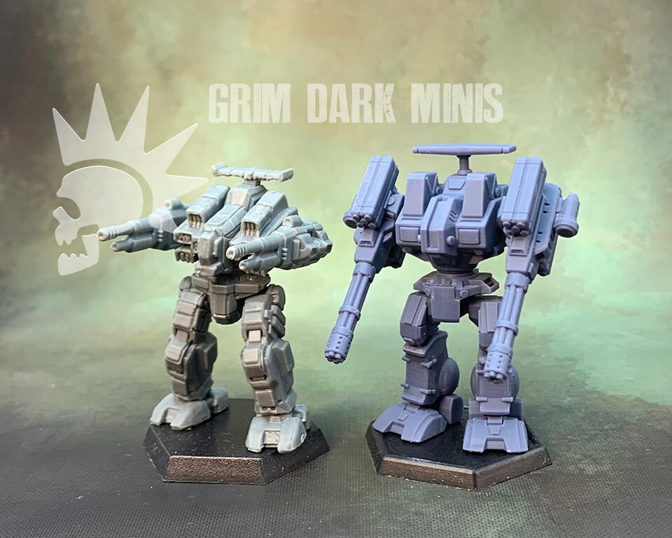 Battletech Scale - Super Rifleman proxy mech (retro style)